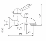 Смеситель для ванны Rav-Slezak LABE L554.5CMAT