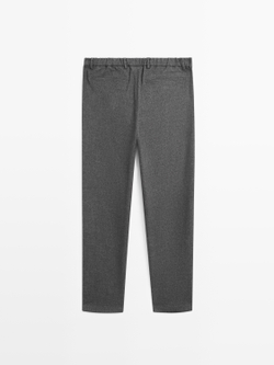 Massimo Dutti Брюки-джоггеры с текстурной отделкой, серый