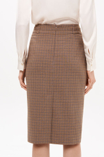 4902 Юбка женская (коричневый клетка)