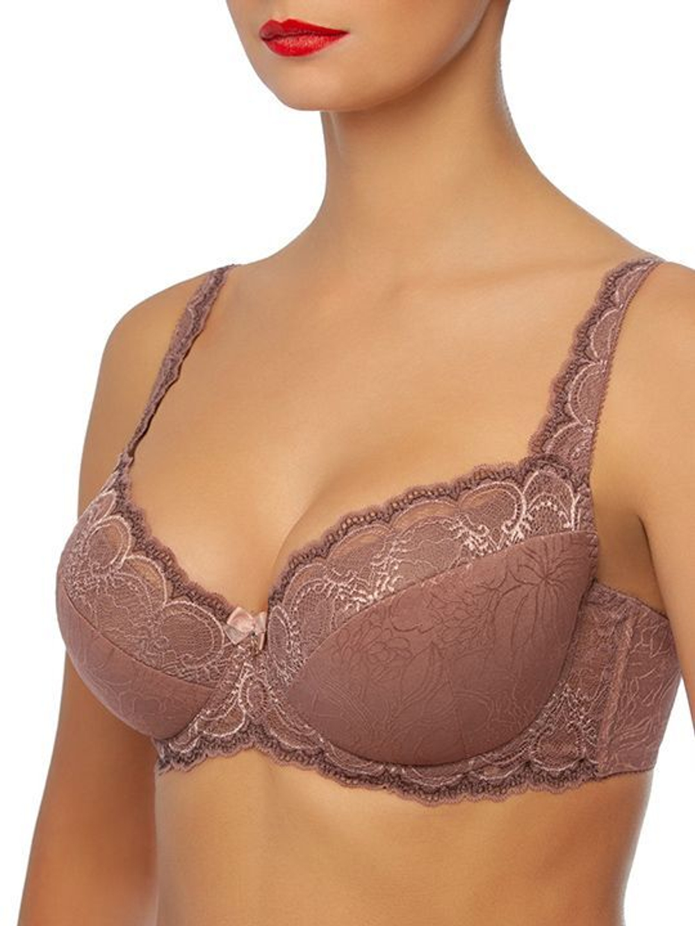 Бюстгальтер-балконет с уплотненными чашками Diamond (Размер: 80E) (Цвет: кофейный)