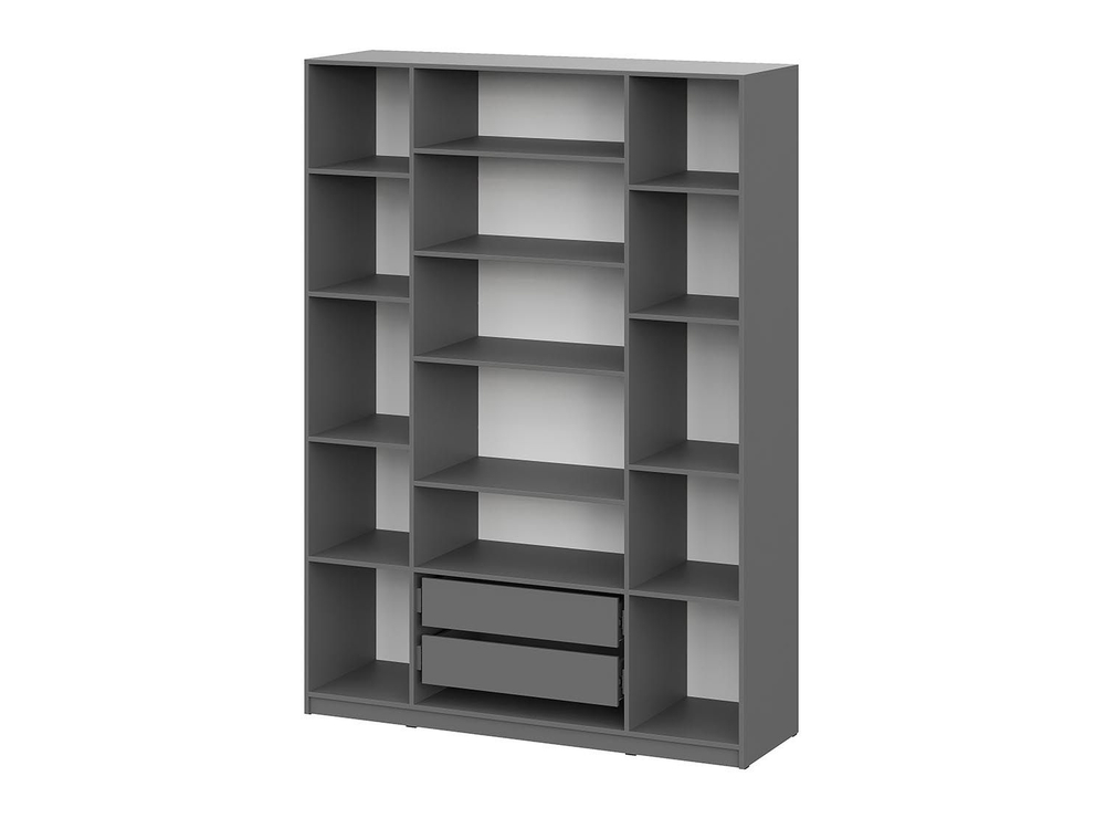 ШК 5 шкаф 1600 + полки 2 комплекта + ящики 1 комплект / Графит