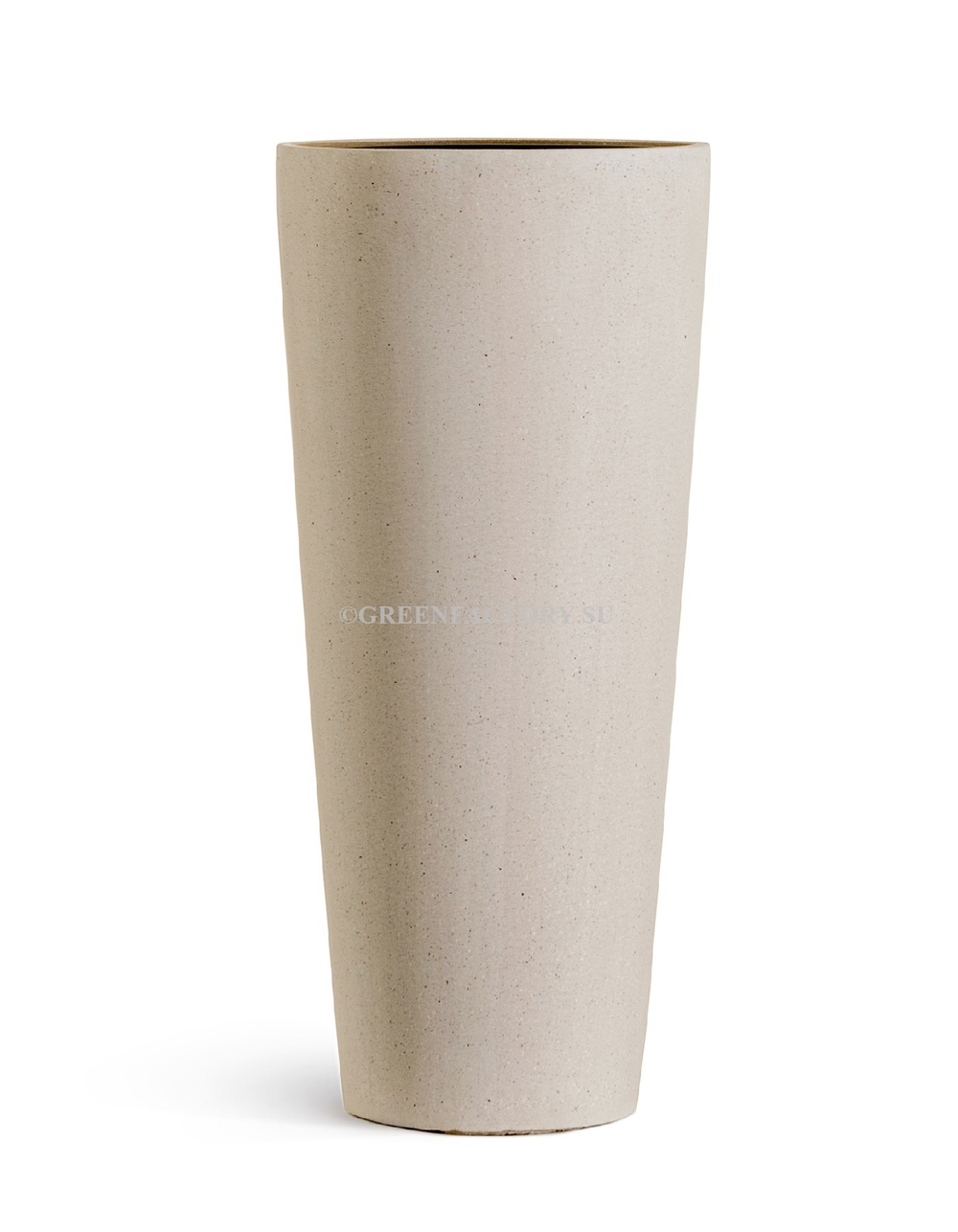 Кашпо TREEZ Effectory - Beton - Высокий конус - Белый песок