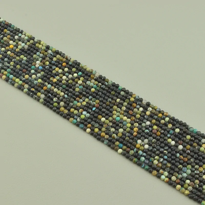 Нитка Хризоколла,Бирюза 39 см. 3,1 мм. (Без замка)