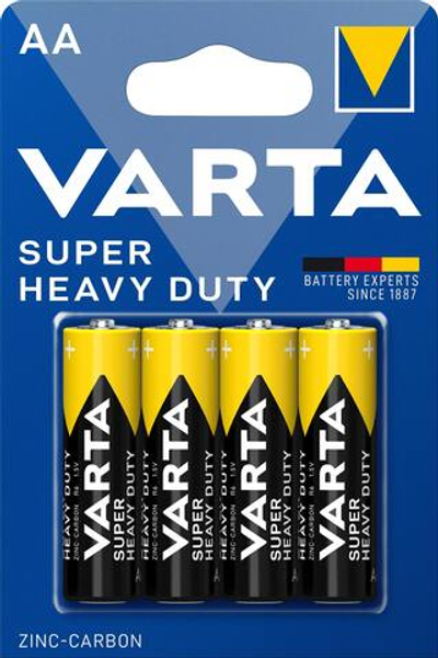 Батарейка Varta Super Heavy Duty AA/R6P , ( 4 ) шт. в блистере, 02006101414