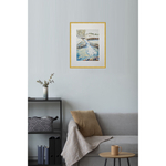 Картина авторская акварельная в паспарту 30х40 см на стену для интерьера "Нижний водопад в Веребково"