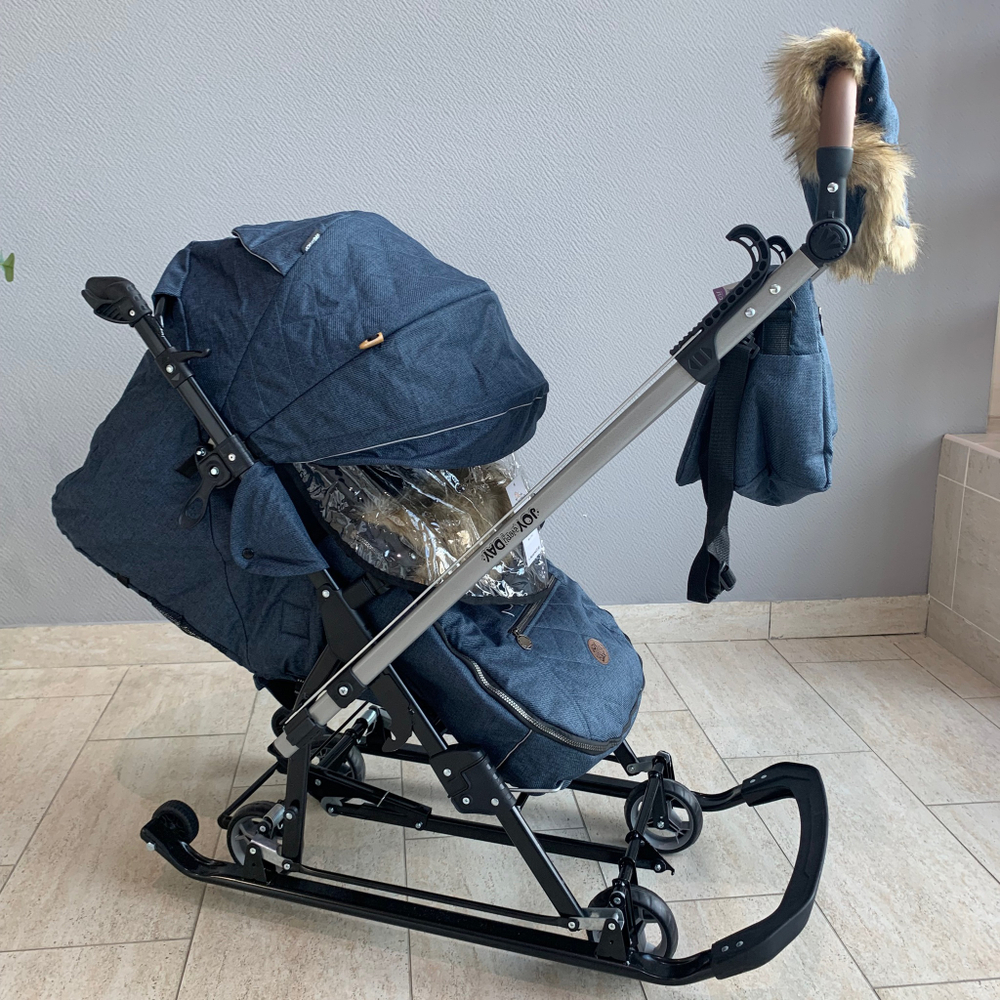 Санки - коляска JOY EVERY DAY синий NIKA арт. J1/2