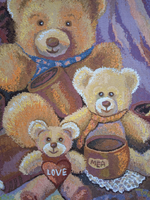 Декоративный гобеленовый чехол Мишки и мед 47х47