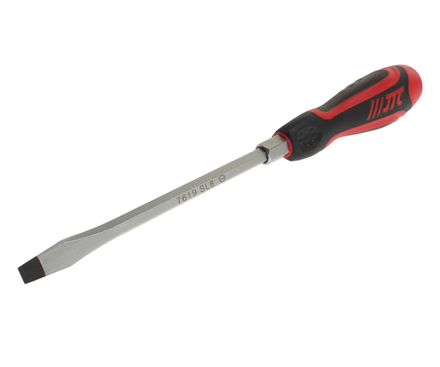 Отвертка шлицевая SL 8.0х150мм усиленная со сквозным стержнем (сталь Cr-Mo) JTC