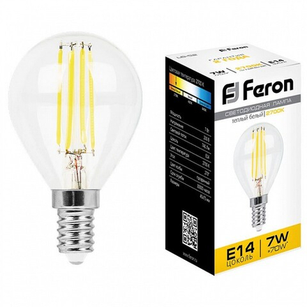 Лампа светодиодная Feron LB-52 E14 7Вт 2700K 25874