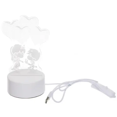 Светильник ночник «3D-Предложение» на пластиковой подставке, с включателем USB