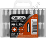 MIRAX PH 1, 25 мм, 20 шт, Биты (26251-1-25-20)