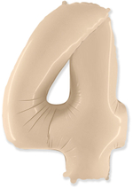 Шар Цифра Кремовая