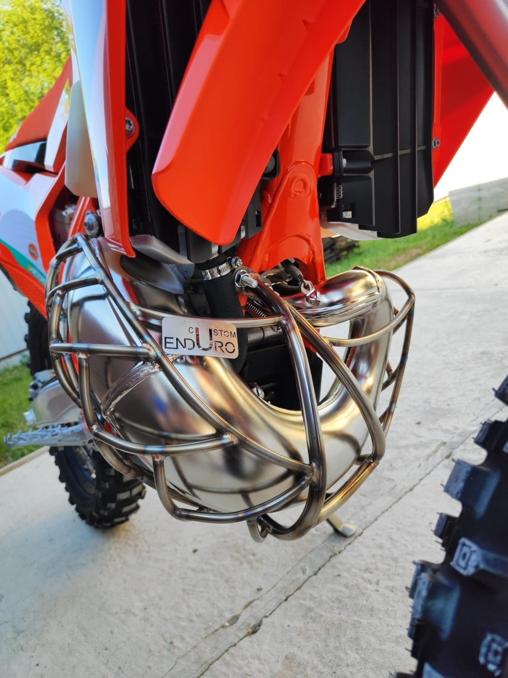 Custom Enduro Защита резонатора KTM EXC300 TBI клетка прут