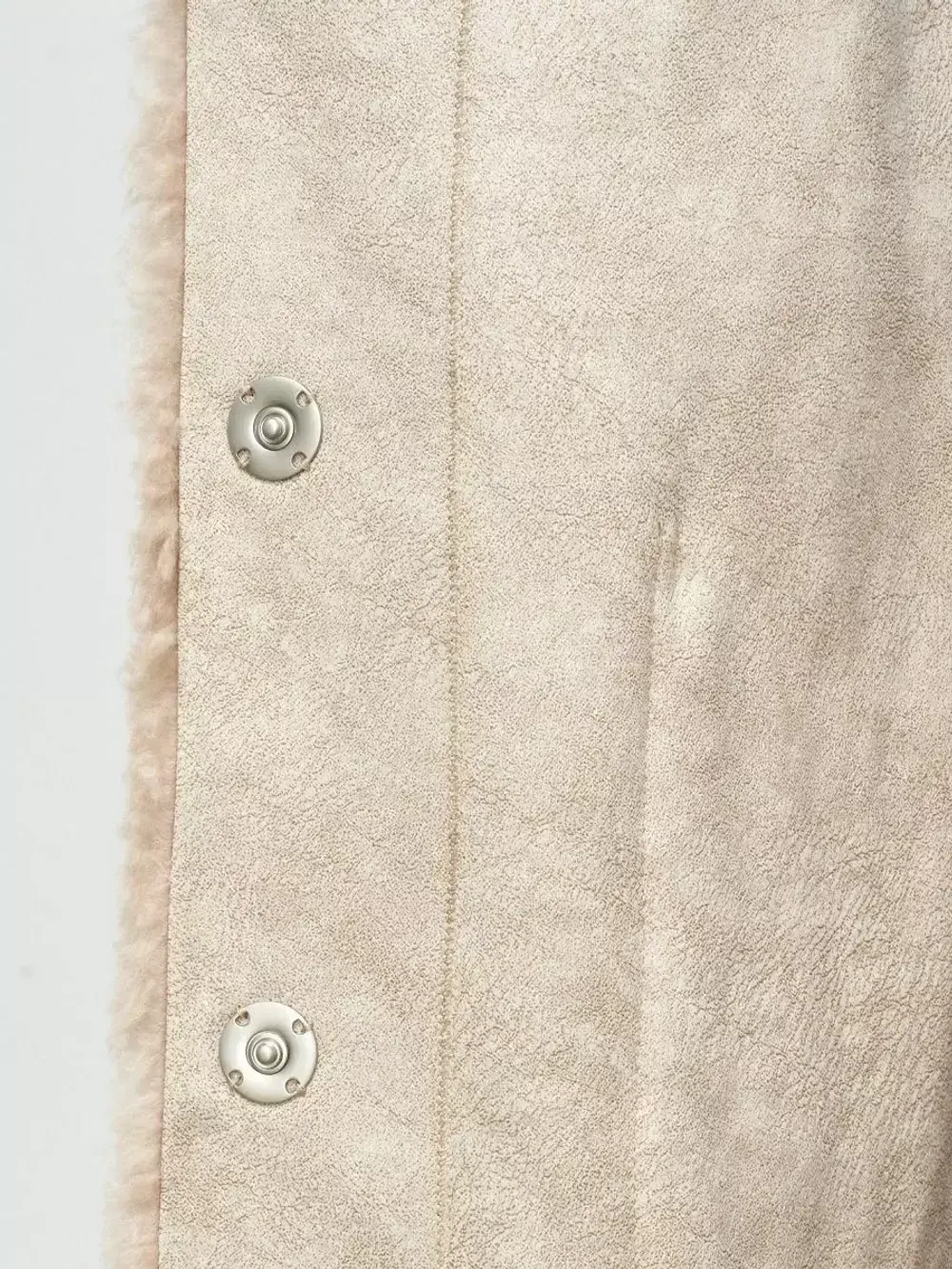 Шуба женская чебурашка тедди пальто из шерсти мериноса, бежевая, SilverFox