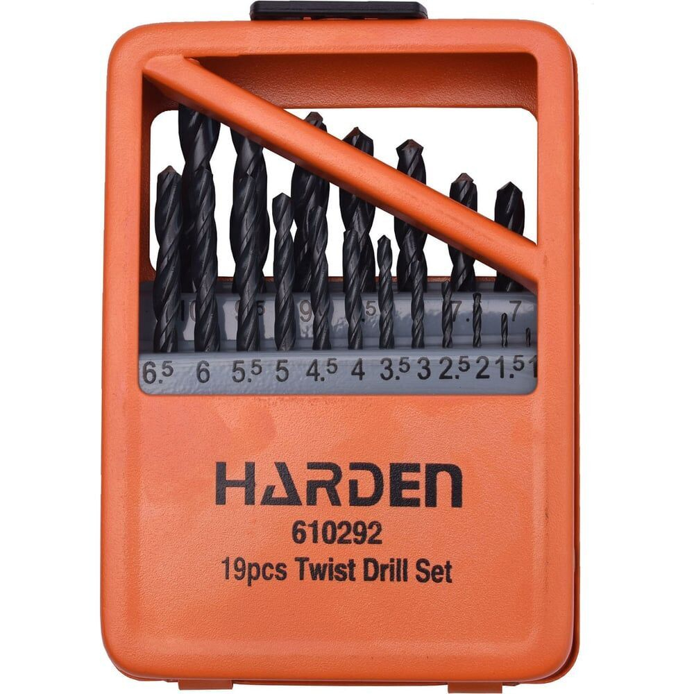 Набор из 19 сверл по металлу HSS 1-,10mm HARDEN
