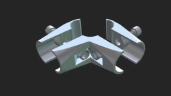 Соединение угловое для трех труб к системе Joker 25 мм (UNO 04) - 1 шт