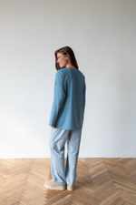 Лонгслив Basic, Пыльно-Голубой