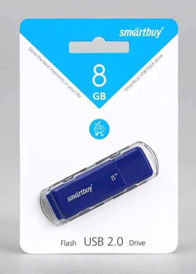 Флеш-накопитель 8 Gb Smartbuy Dock Blue