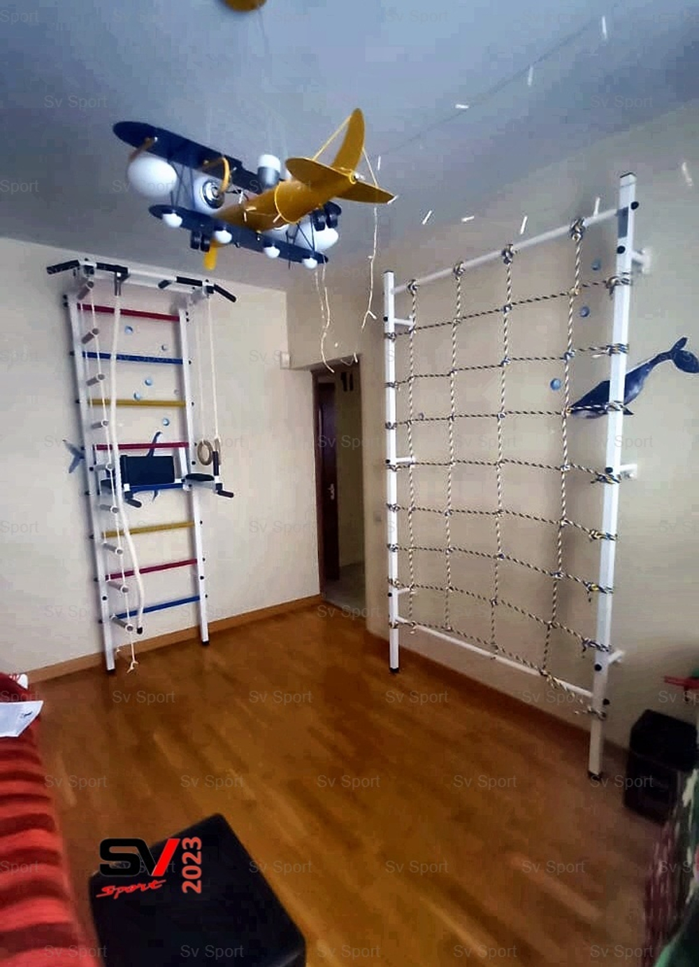 Монтаж шведской стенки Sv Sport в пеноблочные, газоблочные стены