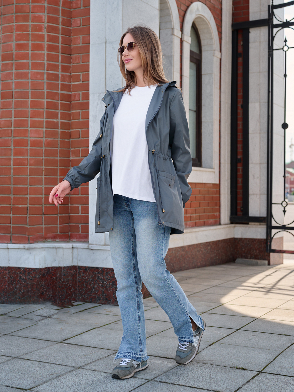 Ветровка женская "Грин" темно-серый