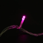 Гирлянда для дома 2,5м 24 лампы LED прозрач.пров.,8 реж, IP-20, Розовый