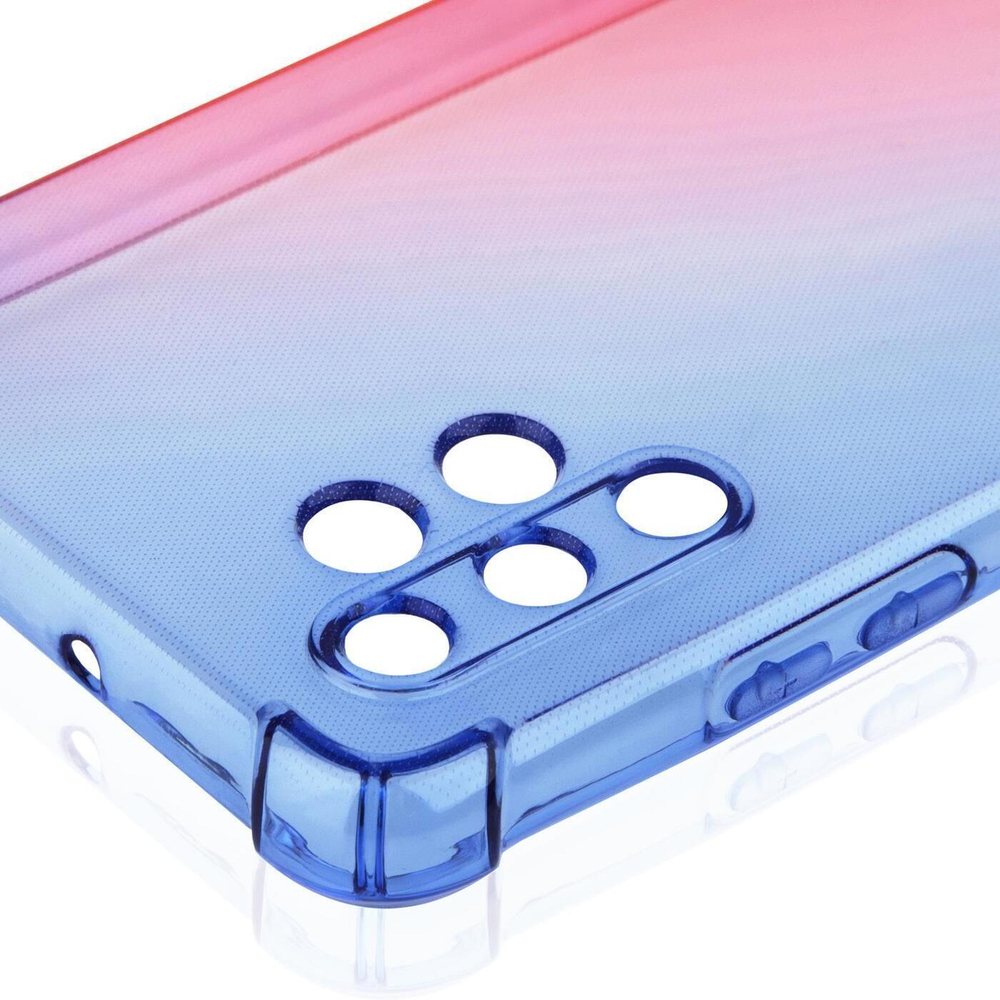 Чехол ROSCO для Samsung Galaxy A32 оптом (арт. SS-A32-HARD-TPU-DARKBLUE-PINK)