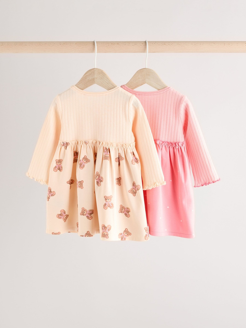 Платье для девочки Next E65-155, 2 шт., Бежевый, Розовый