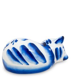 ГЛ- 197 Фигурка «Кот-Соня» (Гжельский фарфор)