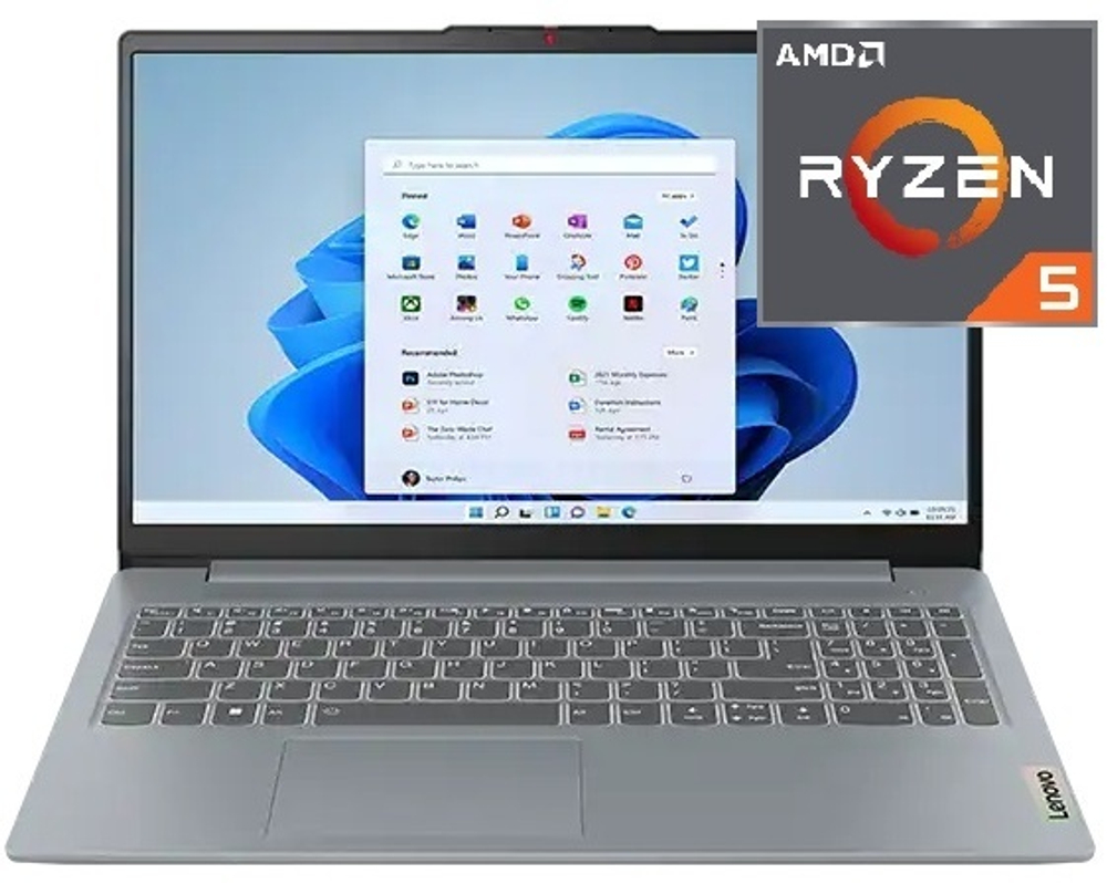 Ноутбук Lenovo IdeaPad Slim 3 15AMN8 15.6" / 8 Гб / SSD 512 Гб / Без ОС / 82XQ00J7RK