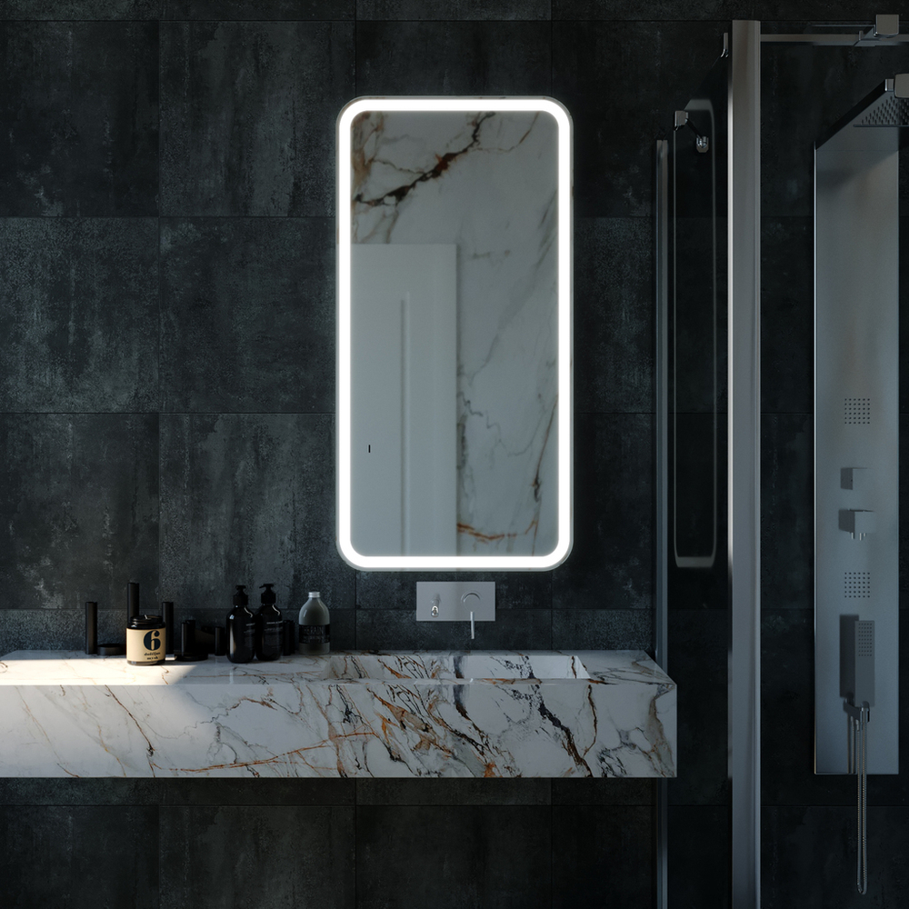 Зеркало MIXLINE "Мальта" 600*1200 (ШВ) бесконтактный сенсор,светодиодная подсветка, гор/верт крепеж