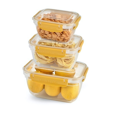 Комплект контейнеров воздухонепр. прямоугольных прозрачных 3 шт (550+1000+1800мл) МАСТЕР микс цветов