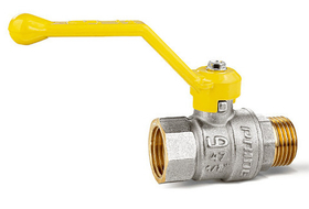 Шаровой кран латунный для газа, ручка-рычаг (Ду15-50) ВР/НР LD Pride