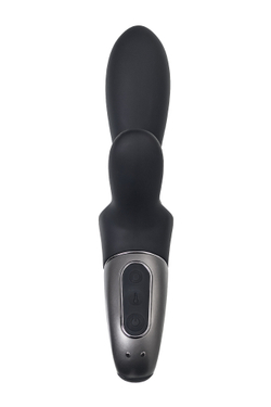 Вибростимулятор-унисекс с подогревом Satisfyer Heated Climax+ Connect App, черный, 20,7 см