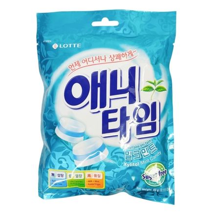 Леденцы Lotte Anytime Milk Mint без сахара 60 г