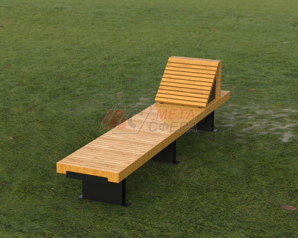 Лавка Rail Road 03 с подголовником