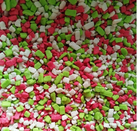 Глазурь кондитерская "крошка" красно-зелено-белая 100 гр.