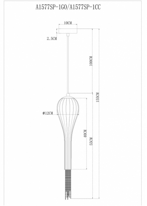 Подвесной светильник Arte Lamp WATERFALL A1577SP-1CC