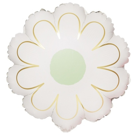 Фигура Цветок Ромашка белая с золотом (21"/53 см)