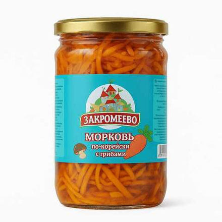 Морковь по-корейски Закромеево С грибами 350 гр