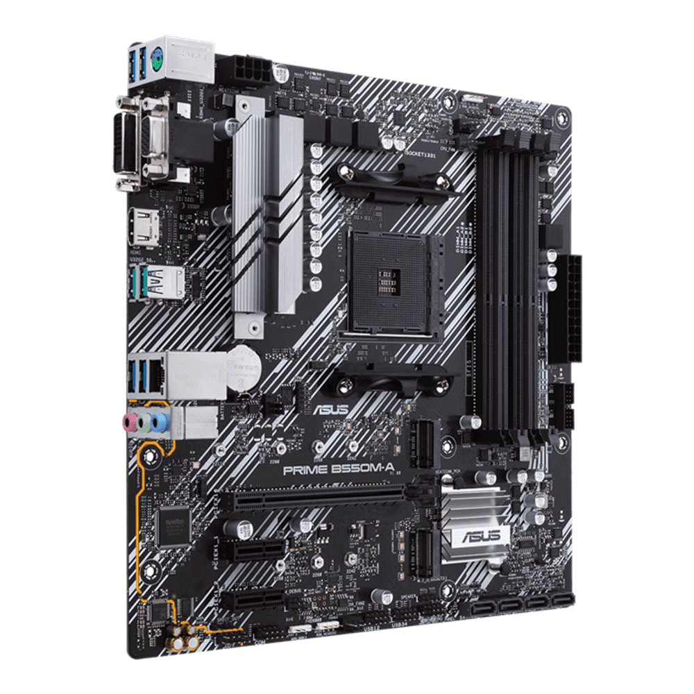 Материнская плата ASUS PRIME B550M-A  AM4 4xDDR4 4xSATA3 RAID 2xM.2 DVI-D D-Sub HDMI mATX