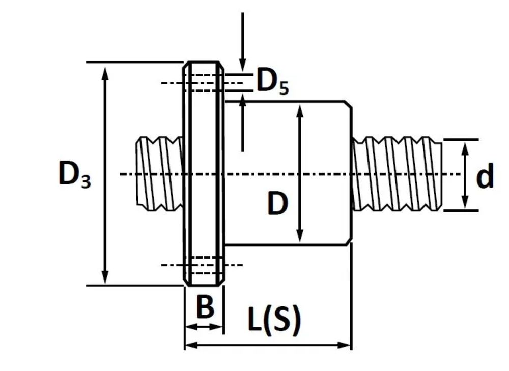 Винт ШВП 1605 (вал 10 мм)