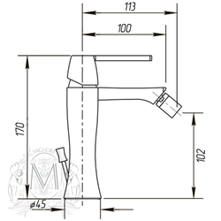 Смеситель для биде Migliore Opera ML.OPR-6023 схема