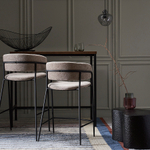 Стул полубарный Helning, мягкий шенилл, капучино