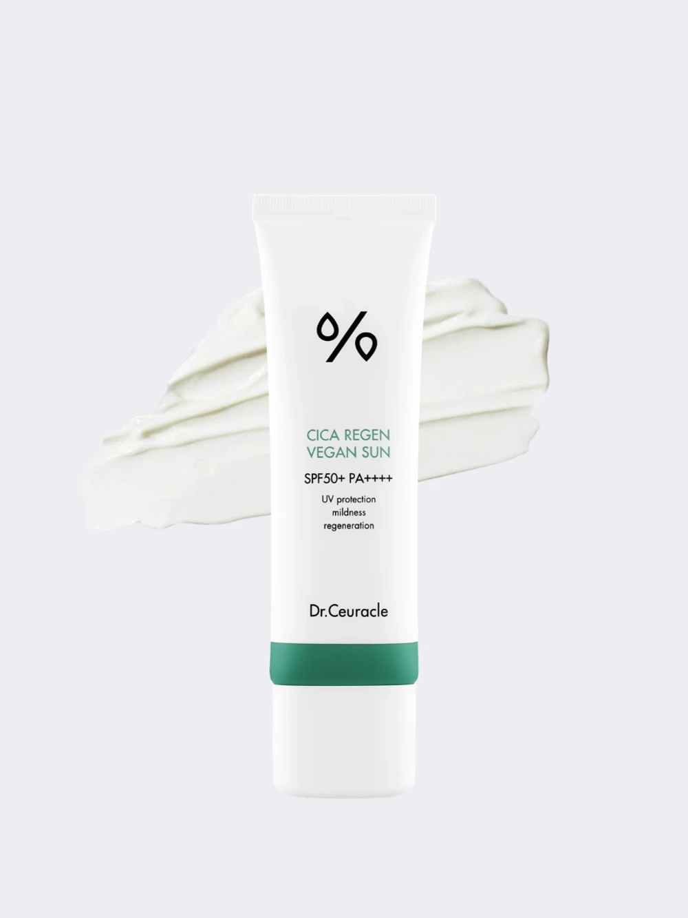 Крем солнцезащитный SPF веганский с центеллой Dr.Ceuracle Cica Regen Vegan Sun SPF50+ PA++++,  50 мл