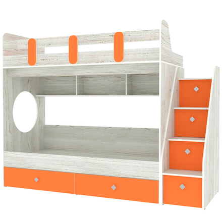 Двухъярусная кровать КарИВи Фортуна-2 Винтерберг Оранжевый