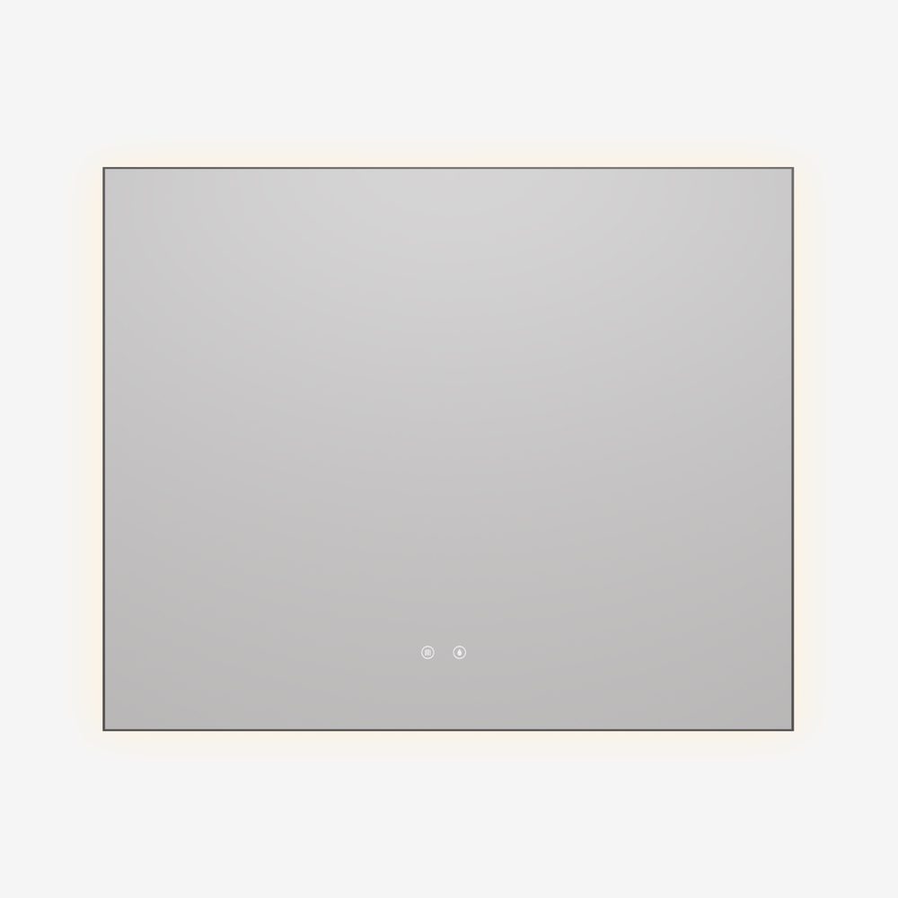 Зеркало Vincea LED VLM-4F100GM-2 1000х800 c сенсорным выключателем, антизапотевание, вороненая сталь