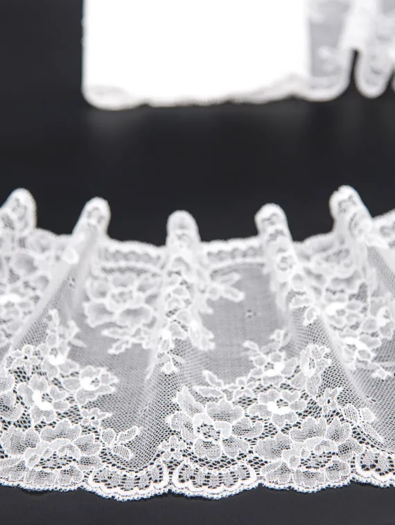 Кружево эластичное 18 см, арт. 03-92, белый