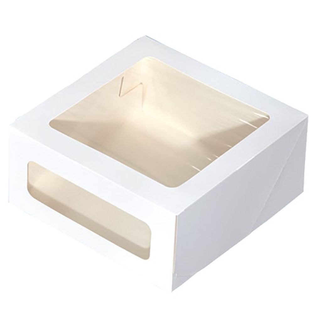 Короб д/торта белый С ОКНОМ 26*26*10/15шт/75