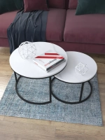 Комплект журнальных столов Акцент - ЧБ - МДФ в ПВХ