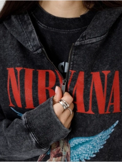 Зип Худи PARABOLA Nirvana оверсайз для мужчин и женщин